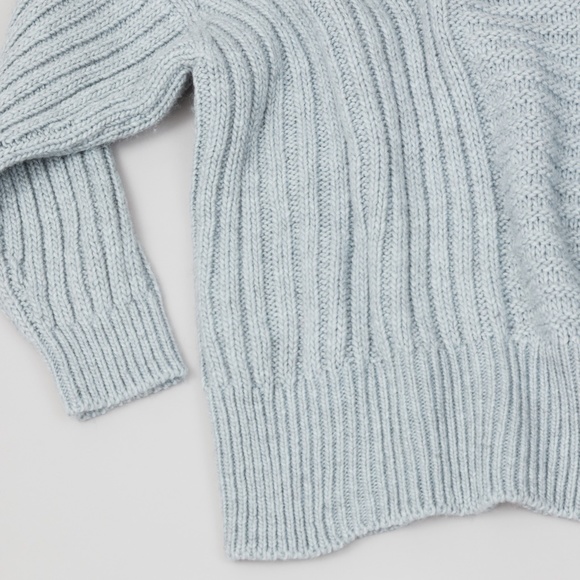 NWT Paul Smith Gray Blue Crewneck Chunky Sweater - Picture 8 of 12